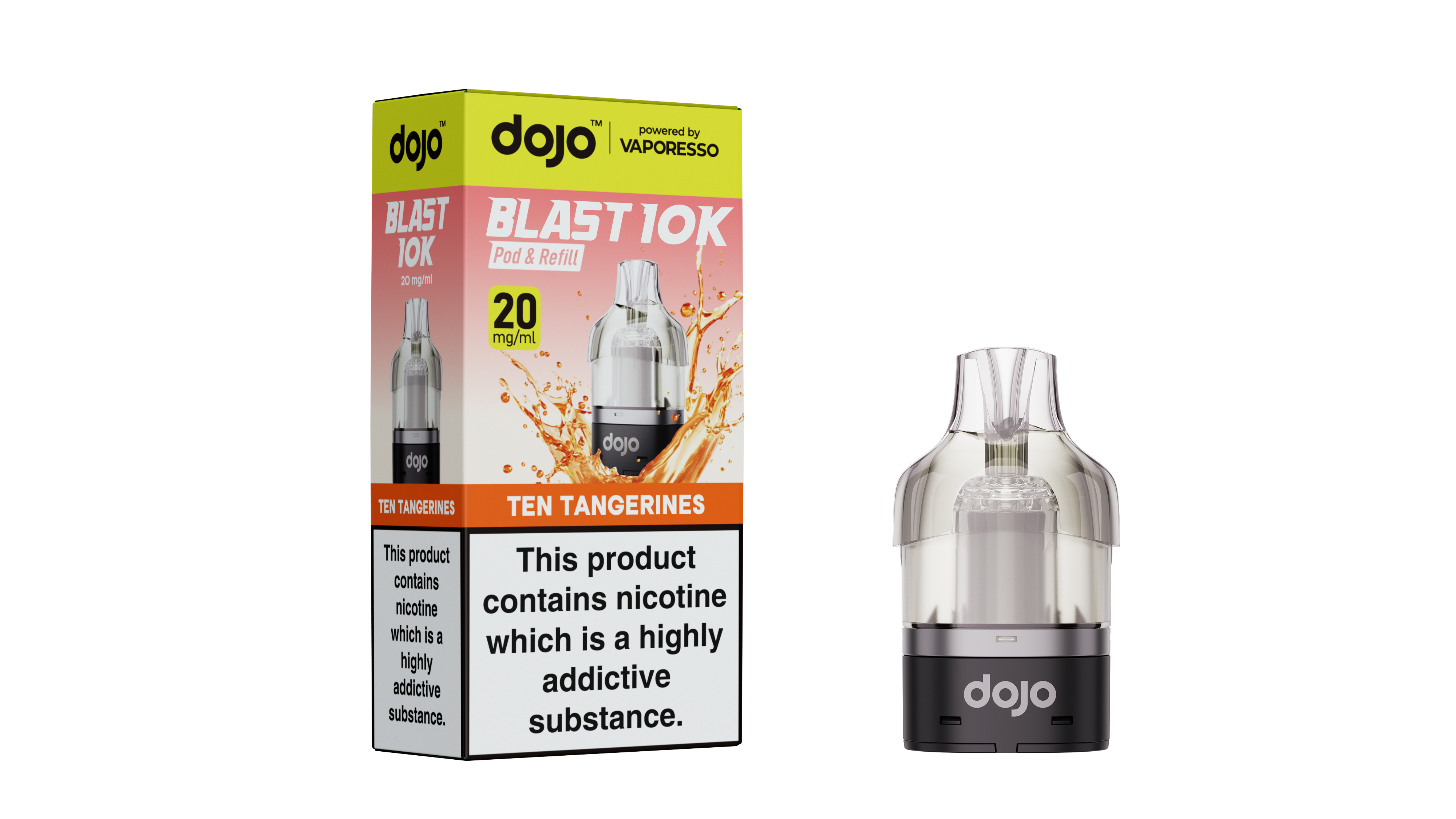 Ten Tangerines – Vaporesso DOJO Blast 10K Prefilled Pods – 20mg